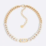 Dior Women 30 Montaigne Prestige Choker Gold-Finish Metal and Silver-Tone Crystals