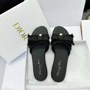 Dior Women Adiorable Slide Black Fringed Grosgrain KCO282GGN