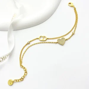 Dior Women Clair D Lune Bracelet Gold-Finish Metal and Silver-Tone Crystals