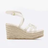 Dior Women D-Club Wedge Sandal White Calfskin KCO346CFY