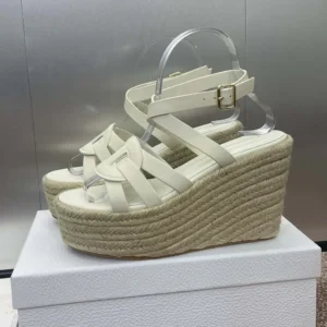 Dior Women D-Club Wedge Sandal White Calfskin KCO346CFY