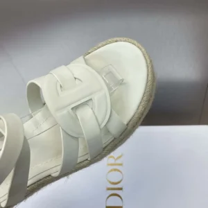 Dior Women D-Club Wedge Sandal White Calfskin KCO346CFY