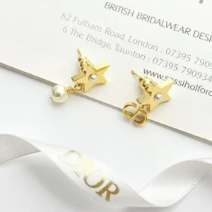 Dior Women Lucky Dior Earrings Gold-Finish Metal E3903WOMRS