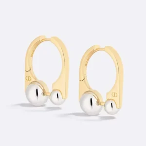 Dior Women Medium Dior Tribales New Look Earrings Gold-Finish and Silver-Finish Metal