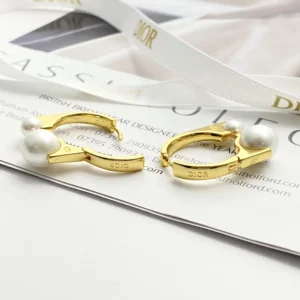 Dior Women Medium Dior Tribales New Look Earrings Gold-Finish and Silver-Finish Metal