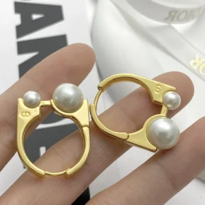 Dior Women Medium Dior Tribales New Look Earrings Gold-Finish and Silver-Finish Metal