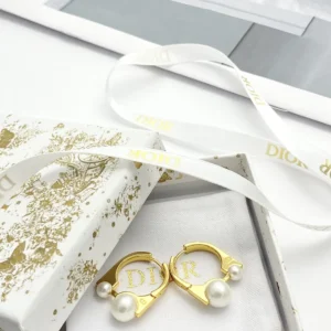 Dior Women Medium Dior Tribales New Look Earrings Gold-Finish and Silver-Finish Metal