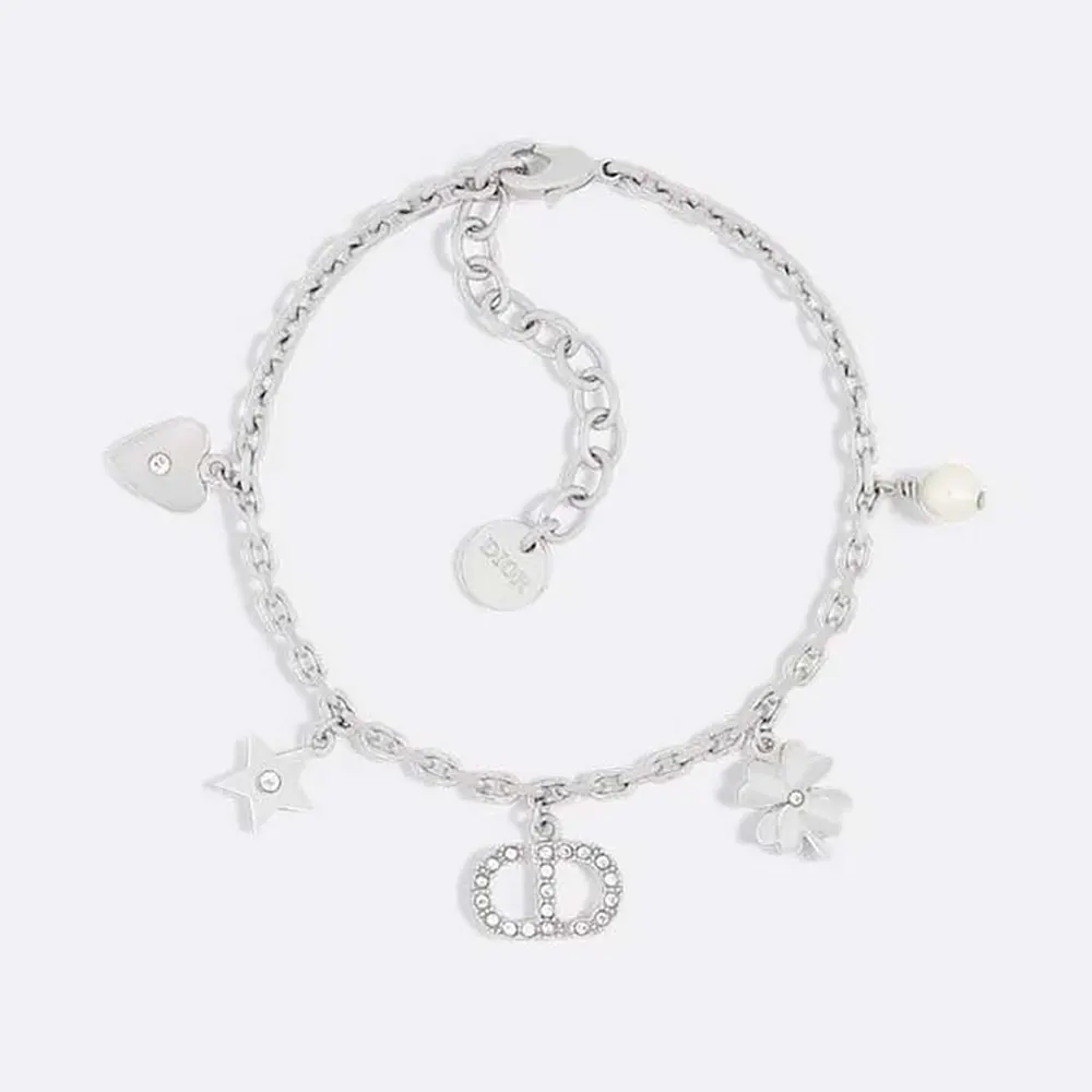 Dior Women Petit CD Lucky Charms Bracelet Silver-Finish Metal with