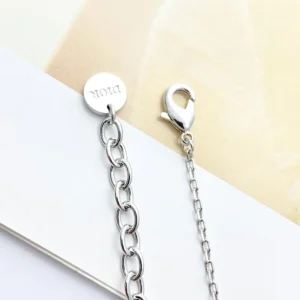Dior Women Petit CD Lucky Charms Bracelet Silver-Finish Metal with White Resin Pearl and Silver-Tone Crystals