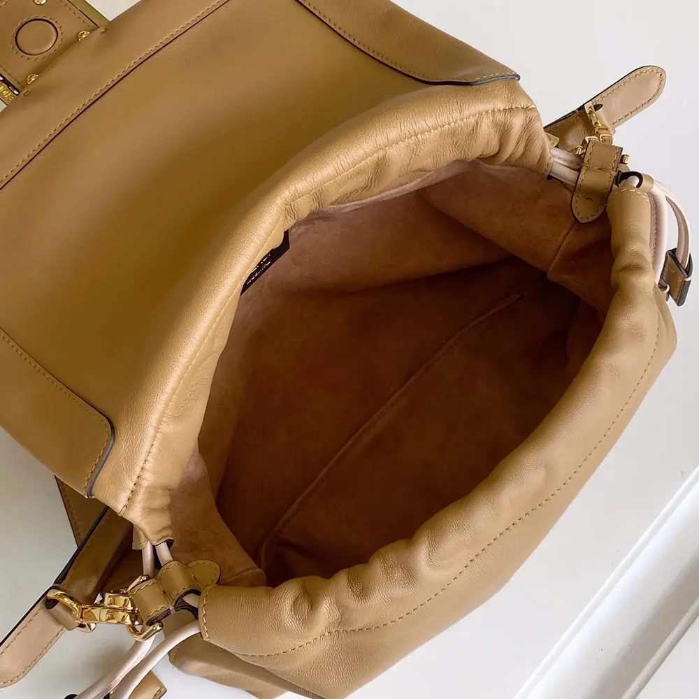 Fendi Women Mamma Baguette Medium Pale Brown Nappa Leather Bag 9 Fendi Women Mamma Baguette Medium Pale Brown Nappa Leather Bag