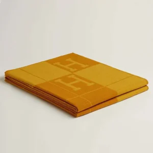 Hermes Unisex Avalon Spring Blanket in Woven Cashmere H103424M