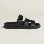 Hermes Unisex Chypre Sandal-Black H222100Zv02340
