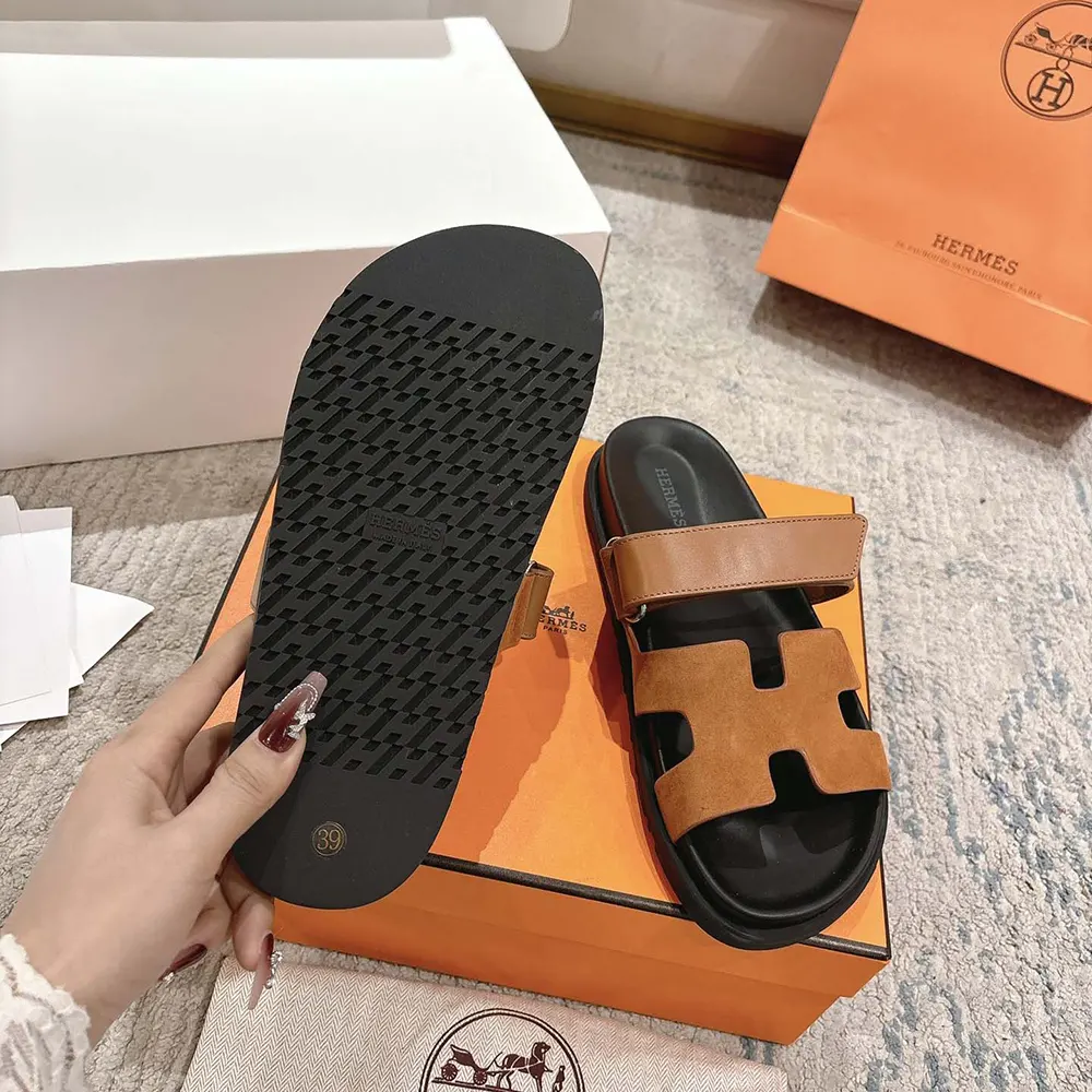 Hermes Unisex Chypre Sandal-Brown H251890ZHE5390 10 Hermes Unisex Chypre Sandal-Brown H251890ZHE5390