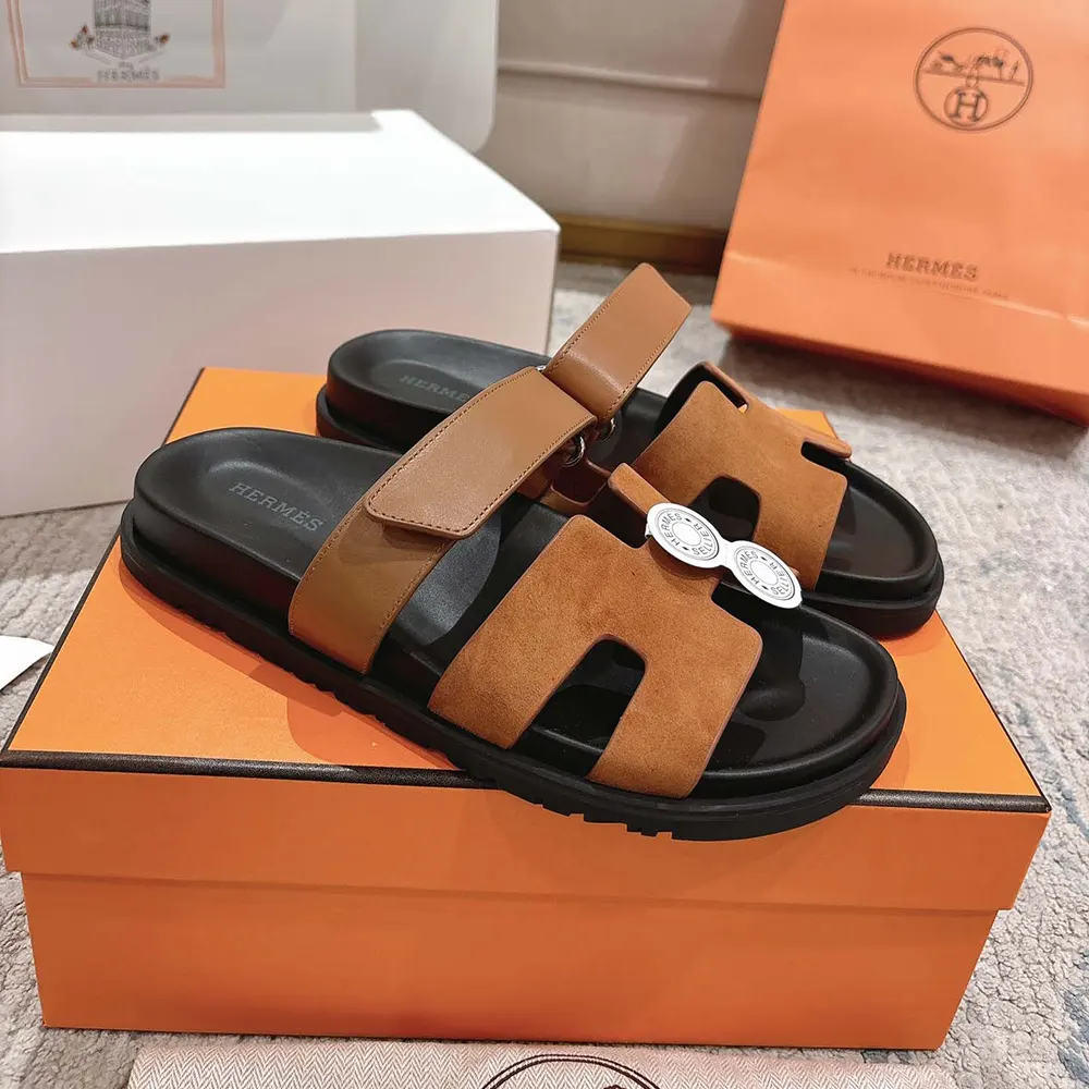 Hermes Unisex Chypre Sandal-Brown H251890ZHE5390 4 Hermes Unisex Chypre Sandal-Brown H251890ZHE5390