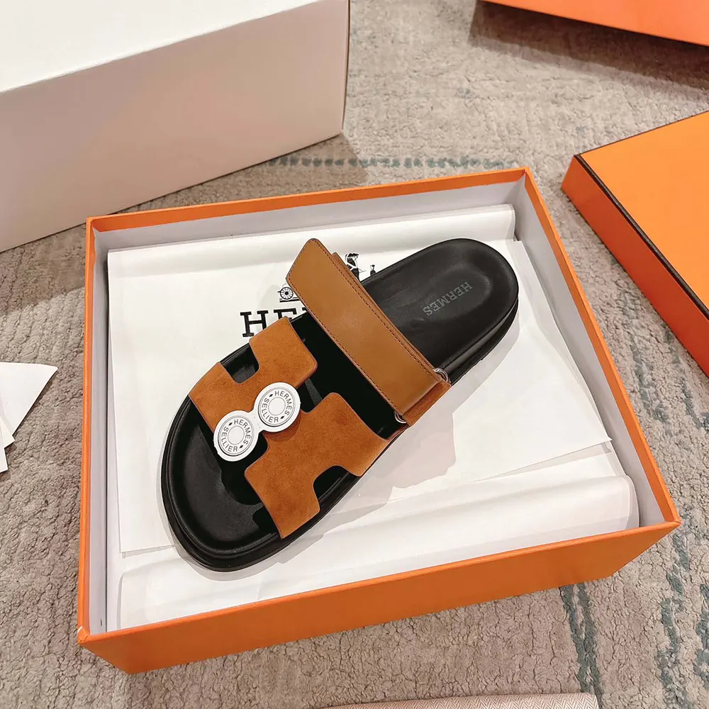 Hermes Unisex Chypre Sandal-Brown H251890ZHE5390 7 Hermes Unisex Chypre Sandal-Brown H251890ZHE5390