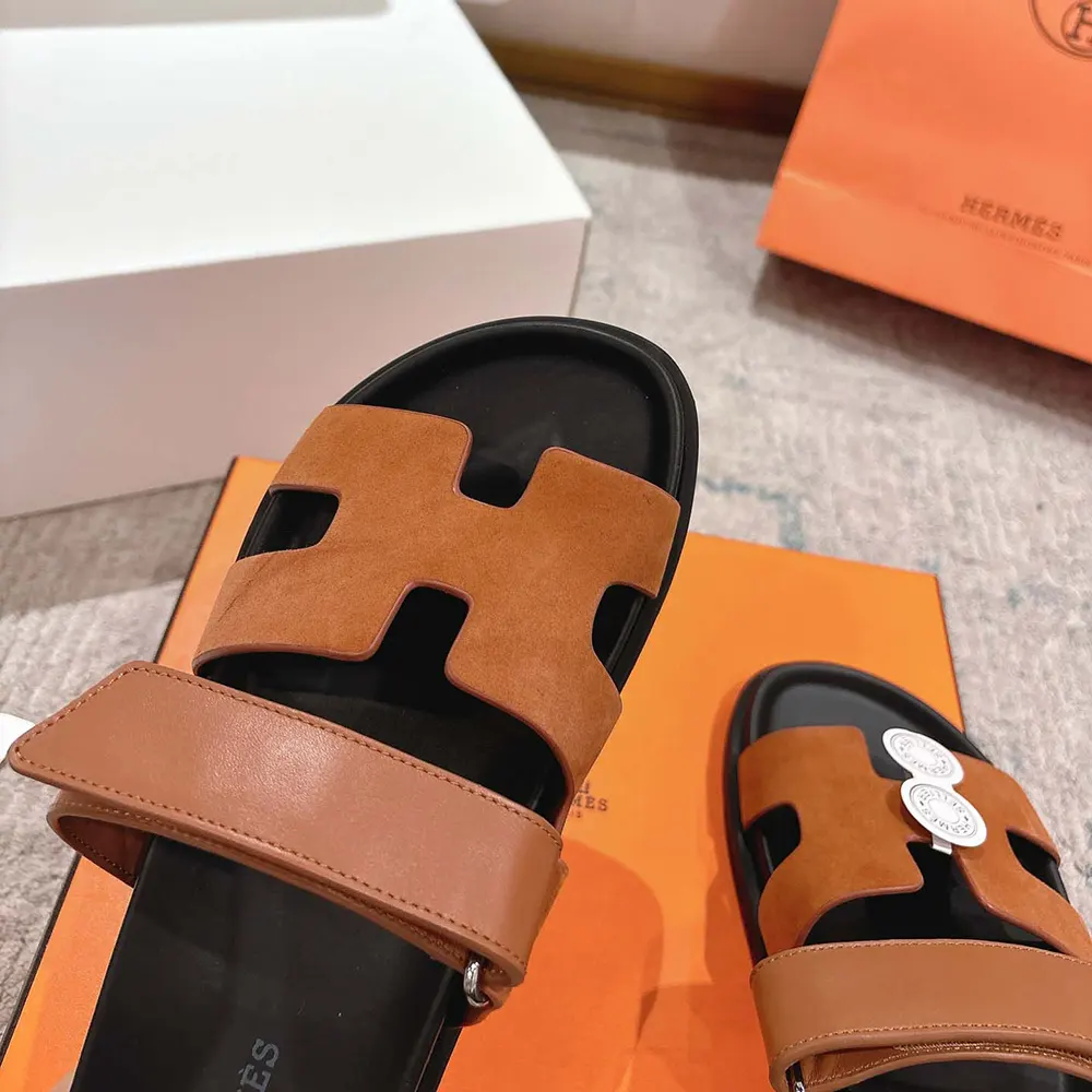 Hermes Unisex Chypre Sandal-Brown H251890ZHE5390 8 Hermes Unisex Chypre Sandal-Brown H251890ZHE5390