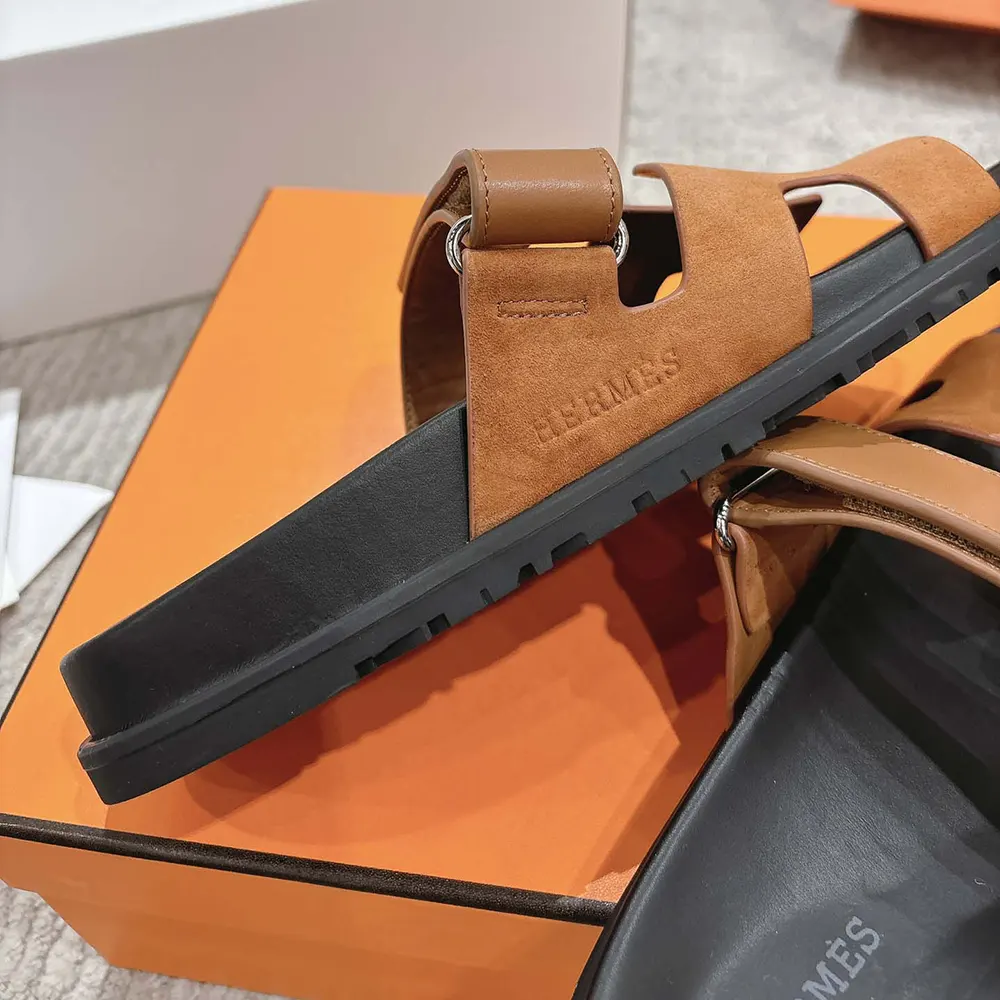 Hermes Unisex Chypre Sandal-Brown H251890ZHE5390 9 Hermes Unisex Chypre Sandal-Brown H251890ZHE5390