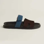 Hermes Unisex Chypre sandal-Blue/Brown H222856ZHME390