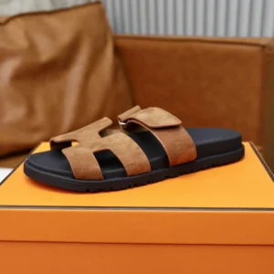 Hermes Unisex Chypre sandal-Brown H222856ZHE5415