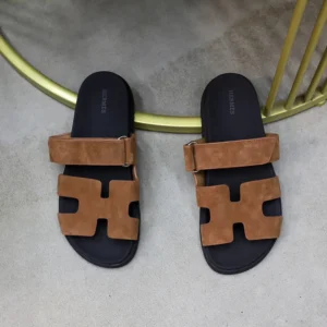 Hermes Unisex Chypre sandal-Brown H222856ZHE5415