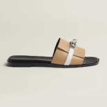 Hermes Unisex Giulia sandal-Sandy/White H231056Z