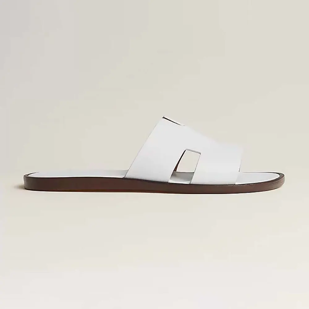 Hermes Unisex Izmir Sandal-White H041141ZH02390 1 Hermes Unisex Izmir Sandal-White H041141ZH02390