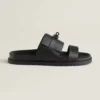 Hermes Unisex Jackson Sandal-Black H252942Z