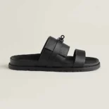 Hermes Unisex Jackson Sandal-Black H252942Z