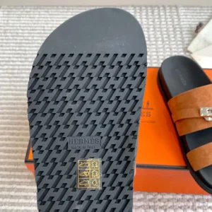 Hermes Unisex Jackson Sandal-Brown H242952Z
