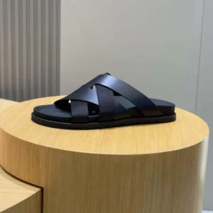 Hermes Unisex Kazimir Sandal-Black H251975Z