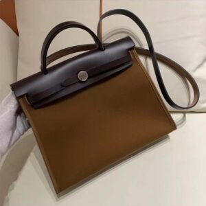 Hermes Women Herbag Zip 31 Bag-Brown/Black