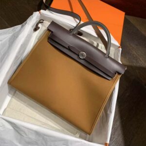 Hermes Women Herbag Zip 31 Bag-Brown/Black