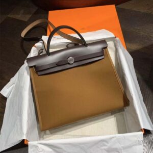 Hermes Women Herbag Zip 31 Bag-Brown/Black