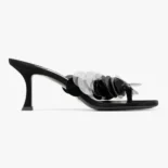 Jimmy Choo Women Freja 70 Black Suede Paillette Sandals FREJA70RPQ