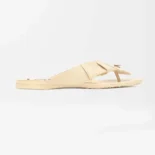 Loewe Women Toy Panta Toe Post Sandal in Lambskin-Beige