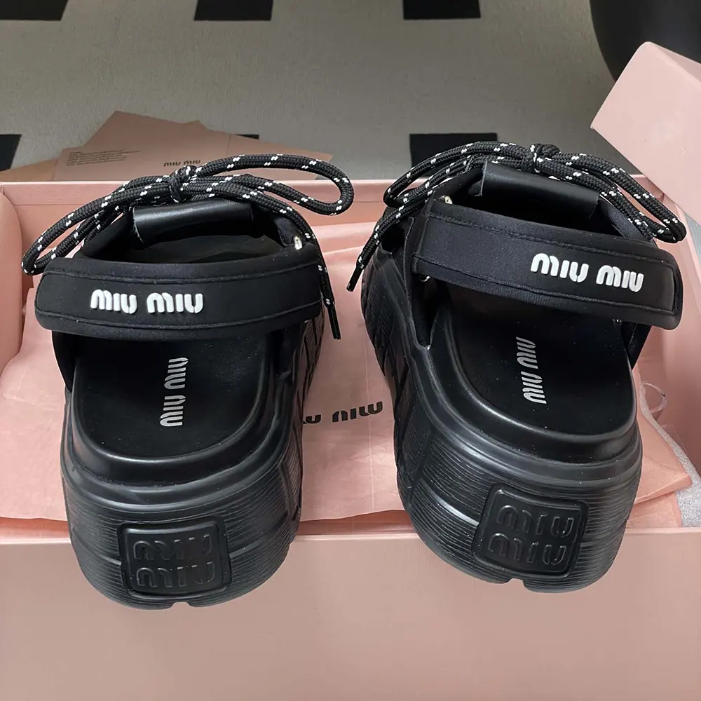 Miu Miu Women Chunky Neoprene Sandals 5X418E30K 7 Miu Miu Women Chunky Neoprene Sandals 5X418E30K