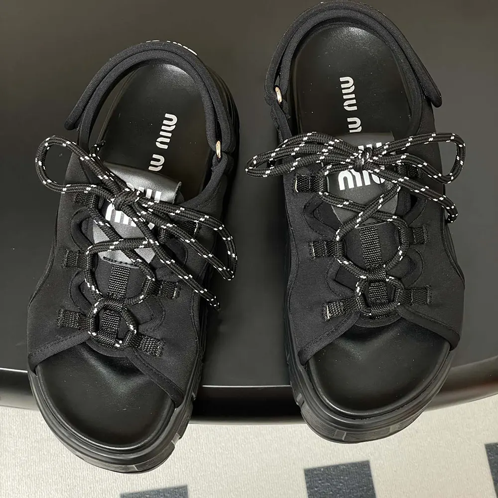 Miu Miu Women Chunky Neoprene Sandals 5X418E30K 4 Miu Miu Women Chunky Neoprene Sandals 5X418E30K