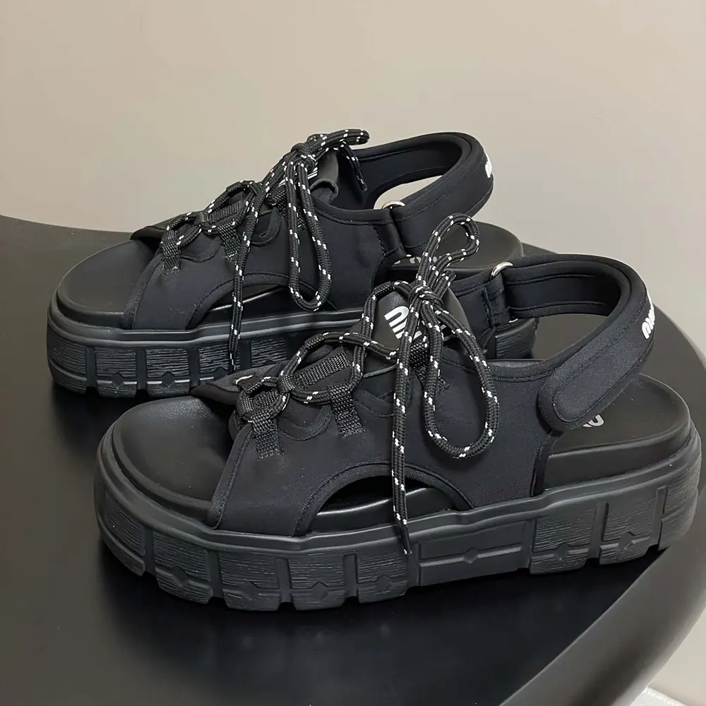 Miu Miu Women Chunky Neoprene Sandals 5X418E30K 3 Miu Miu Women Chunky Neoprene Sandals 5X418E30K