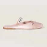 Miu Miu Women Satin Ballerina Mules-Pink 5F451E