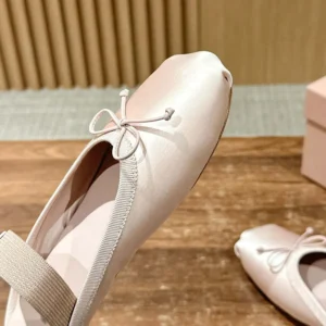 Miu Miu Women Satin Ballerina Mules-Pink 5F451E