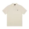 Prada Men Fleece Polo Natural Shirt in a Fleece Design-Beige 4 Prada Men Fleece Polo Natural Shirt in a Fleece Design-Beige
