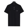 Prada Men Fleece Polo Natural Shirt in a Fleece Design-Black 9 Prada Men Fleece Polo Natural Shirt in a Fleece Design-Black