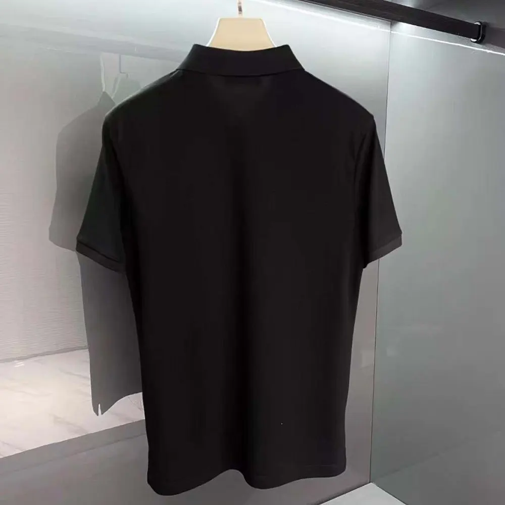 Prada Men Fleece Polo Natural Shirt in a Fleece Design-Black 3 Prada Men Fleece Polo Natural Shirt in a Fleece Design-Black