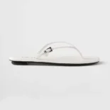Prada Women Leather Thong Sandals-White 1Y503N