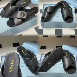 Prada Women Nappa Leather Slides-Black 1XX713ZHP