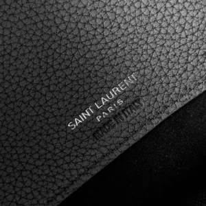 Saint Laurent YSL Women Sac De Jour Thin Large in Grained Leather-Black