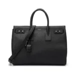 Saint Laurent YSL Women Sac De Jour in Supple Grained Leather-Black