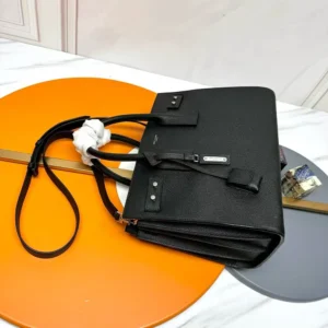 Saint Laurent YSL Women Sac De Jour in Supple Grained Leather-Black