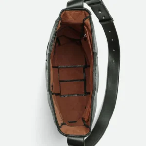 Bottega Veneta Unisex Arco Hobo Bag in Calfskin Leather-Black