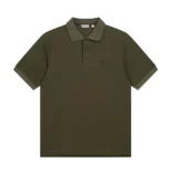 Burberry Men Cotton Polo Shirt with Equestrian Knight Design